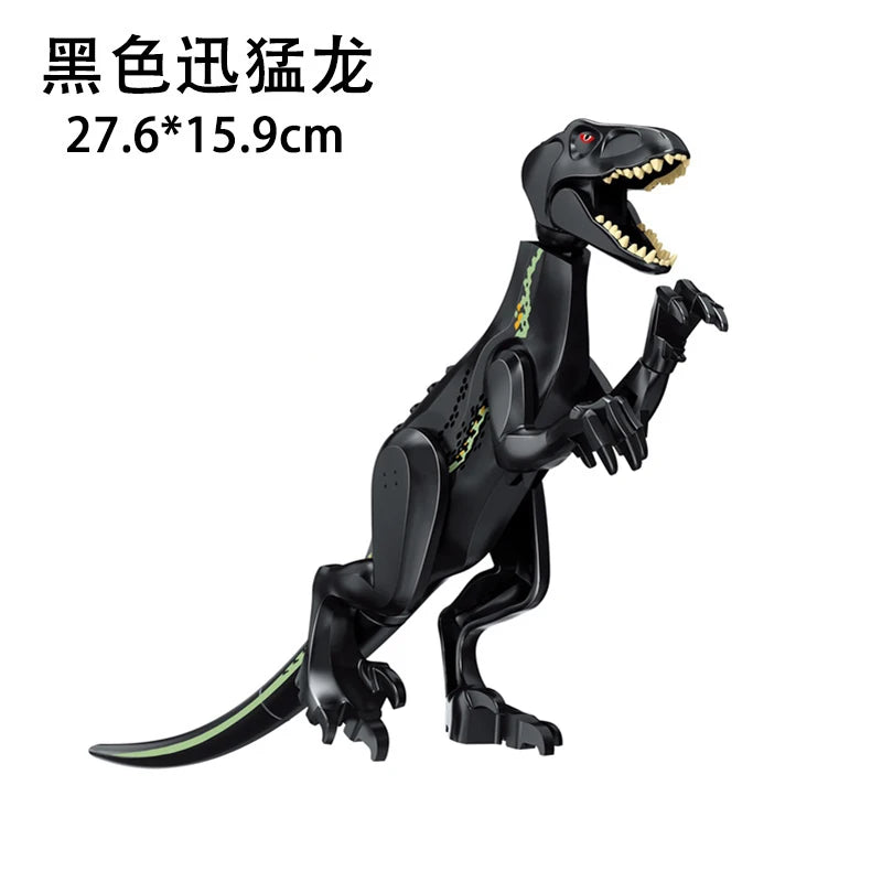 Jurassic World 3 Brutal Raptor Building Blocks Dinosaur Bricks Tyrannosaurus Indominus I-Rex Assemble Toy for Children