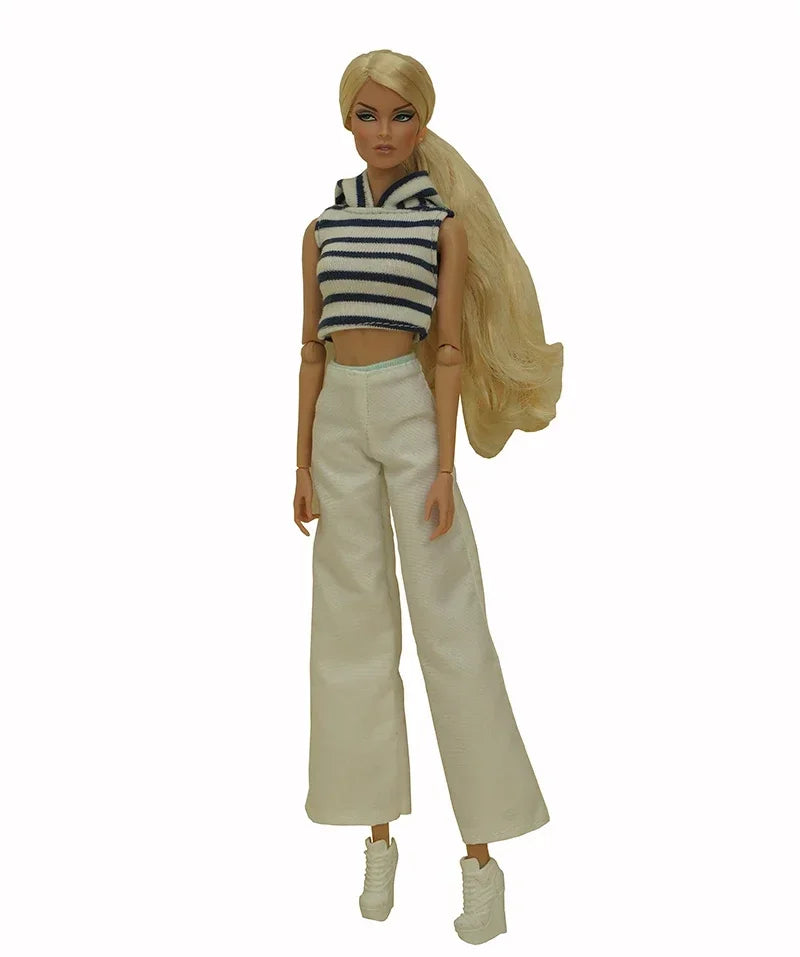 1/6 BJD Clothes for Barbie Doll Outfits Shirt Crop Tops Trousers Pants 11.5" Dolls Accessories for Barbie Clothes Kids Toys Gift