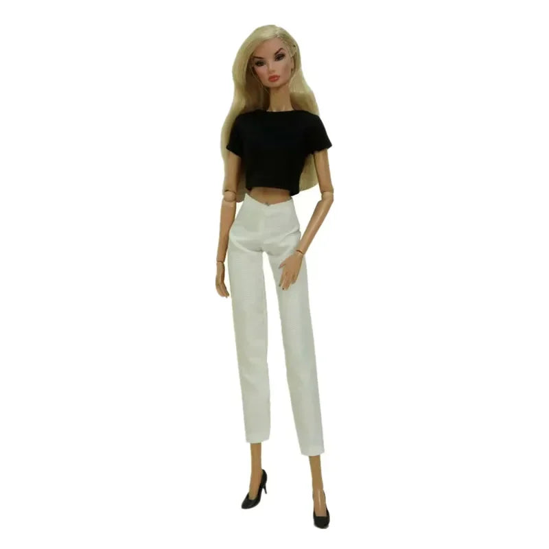 1/6 BJD Clothes for Barbie Doll Outfits Shirt Crop Tops Trousers Pants 11.5" Dolls Accessories for Barbie Clothes Kids Toys Gift