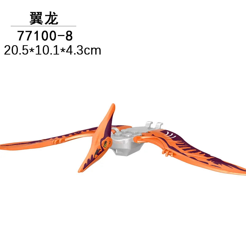 Jurassic World 3 Brutal Raptor Building Blocks Dinosaur Bricks Tyrannosaurus Indominus I-Rex Assemble Toy for Children