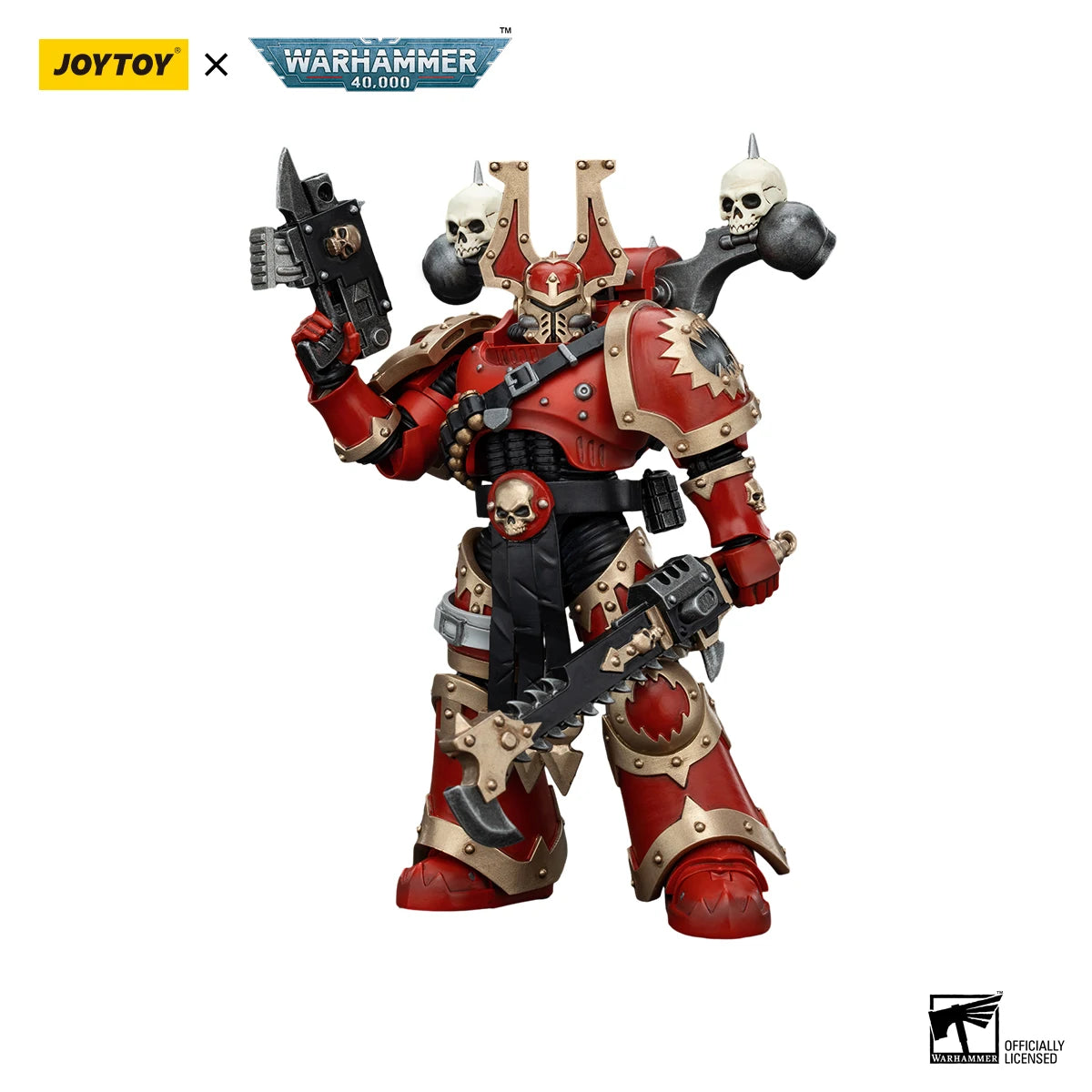 JOYTOY Warhammer 40K 1/18 Action Figure World Eaters Khorne Berzerker 2 Anime Figures Toys Model