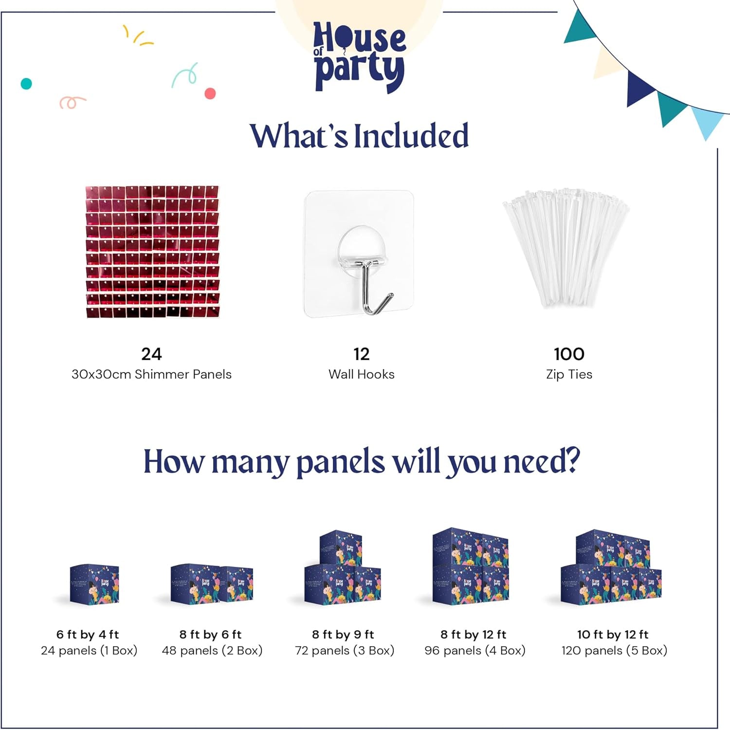 Pink Shimmer Wall Backdrop Panels - 24 Pcs | Valentine'S Day Square Sequin Backdrop, Shimmer Backdrop for Birthday, Wedding, Baby Shower, Bachelorette Party & Valentines Day Decorations