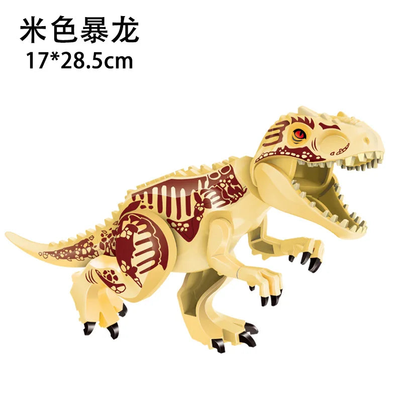 Jurassic World 3 Brutal Raptor Building Blocks Dinosaur Bricks Tyrannosaurus Indominus I-Rex Assemble Toy for Children