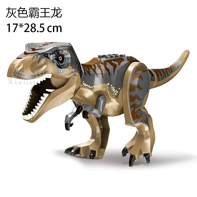 Jurassic World 3 Brutal Raptor Building Blocks Dinosaur Bricks Tyrannosaurus Indominus I-Rex Assemble Toy for Children