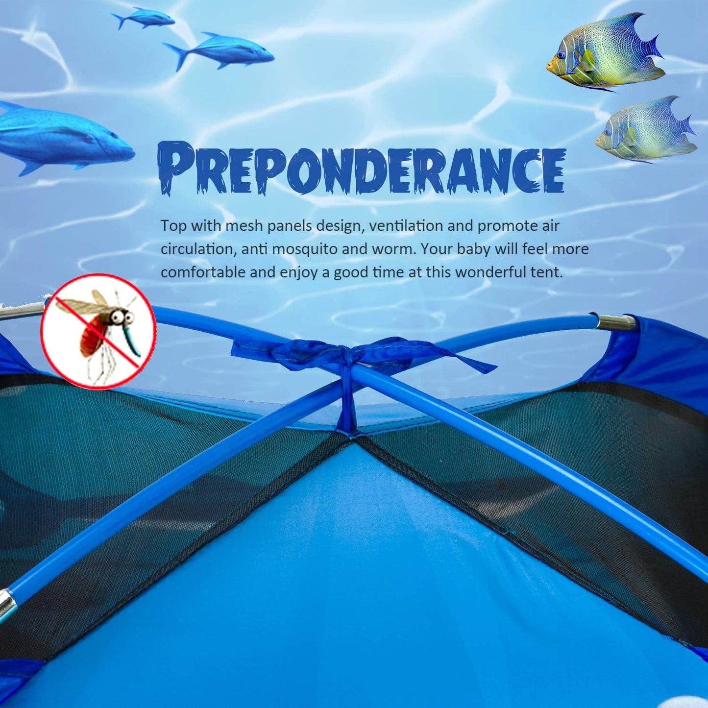 Kids Play Tent Playhouse-48”X48”X42” Ocean Tent Indoor Outdoor Tents for Kids Portable Ocean Animals Toys Tents for Boys Girls Imaginative Camping Games Kid’S Gift