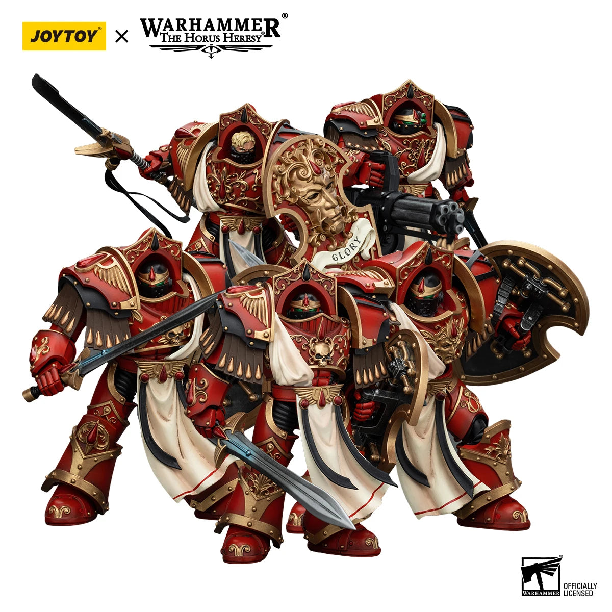 JOYTOY Warhammer 40K 1/18 Action Figures Anime 13.6Cm Blood Angels Crimson Paladins Squad