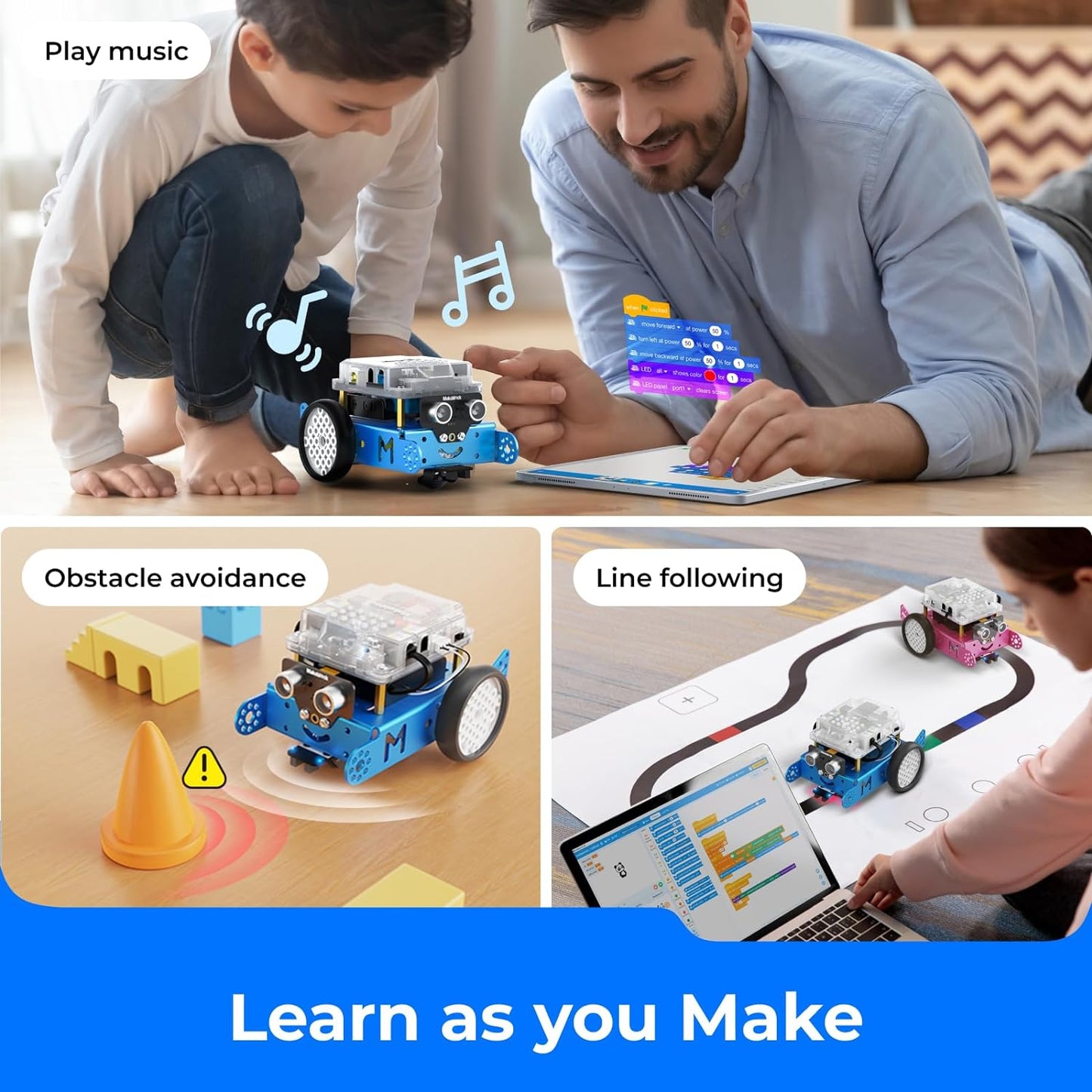 Mbot Robot Kit, Robotics for Kids Ages 8-12 Learn to Code with Scratch & Arduino, STEM Toys Science Kits for Kids Age 8-12 Boys and Girls Age 8+
