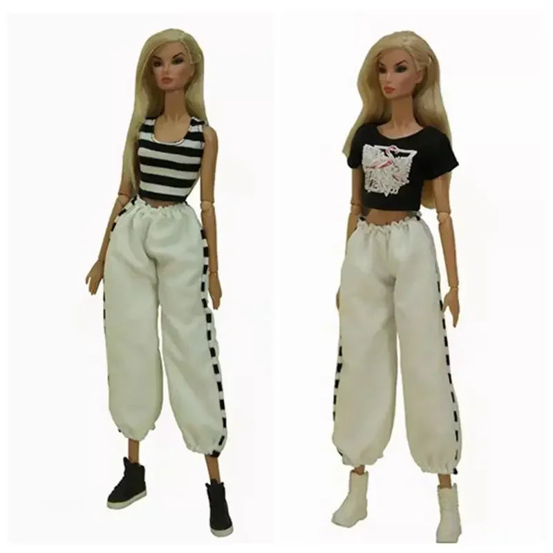 1/6 BJD Clothes for Barbie Doll Outfits Shirt Crop Tops Trousers Pants 11.5" Dolls Accessories for Barbie Clothes Kids Toys Gift