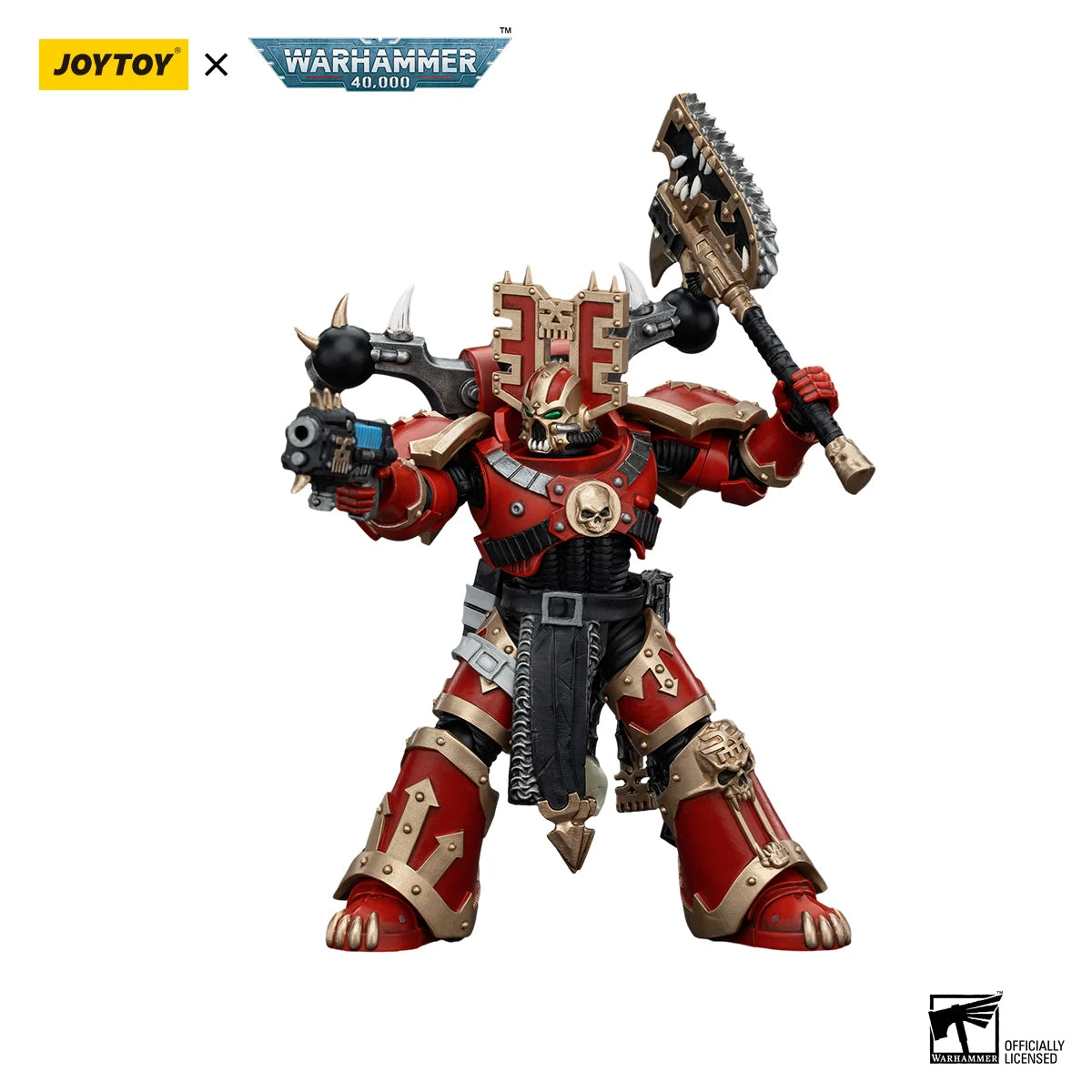 JOYTOY Warhammer 40K 1/18 Action Figure World Eaters Khorne Berzerker 4 Anime Figures Toys Model