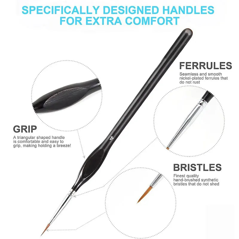 11/22Pcs Fine Detail Paint Brush Set - Sturdy & Precise Miniature Brushes - Ideal for Warhammer 40K, Model & Art Painting
