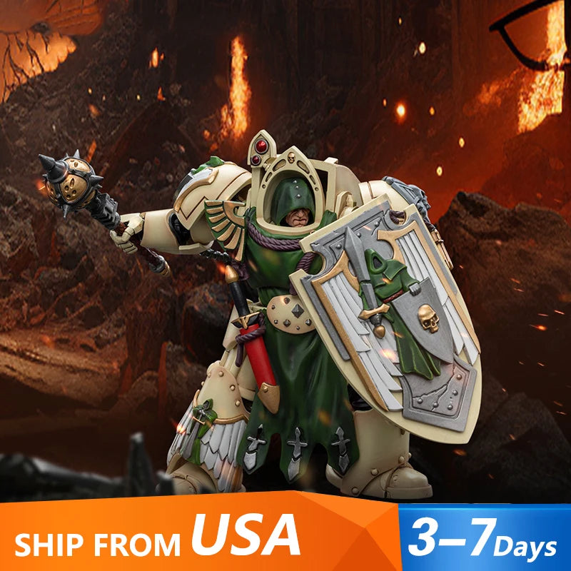 JOYTOY Warhammer 40K Dark Angels Deathwing Knight with Mace of Absolution 1 Action Figure 1:18,Collection Model Gift