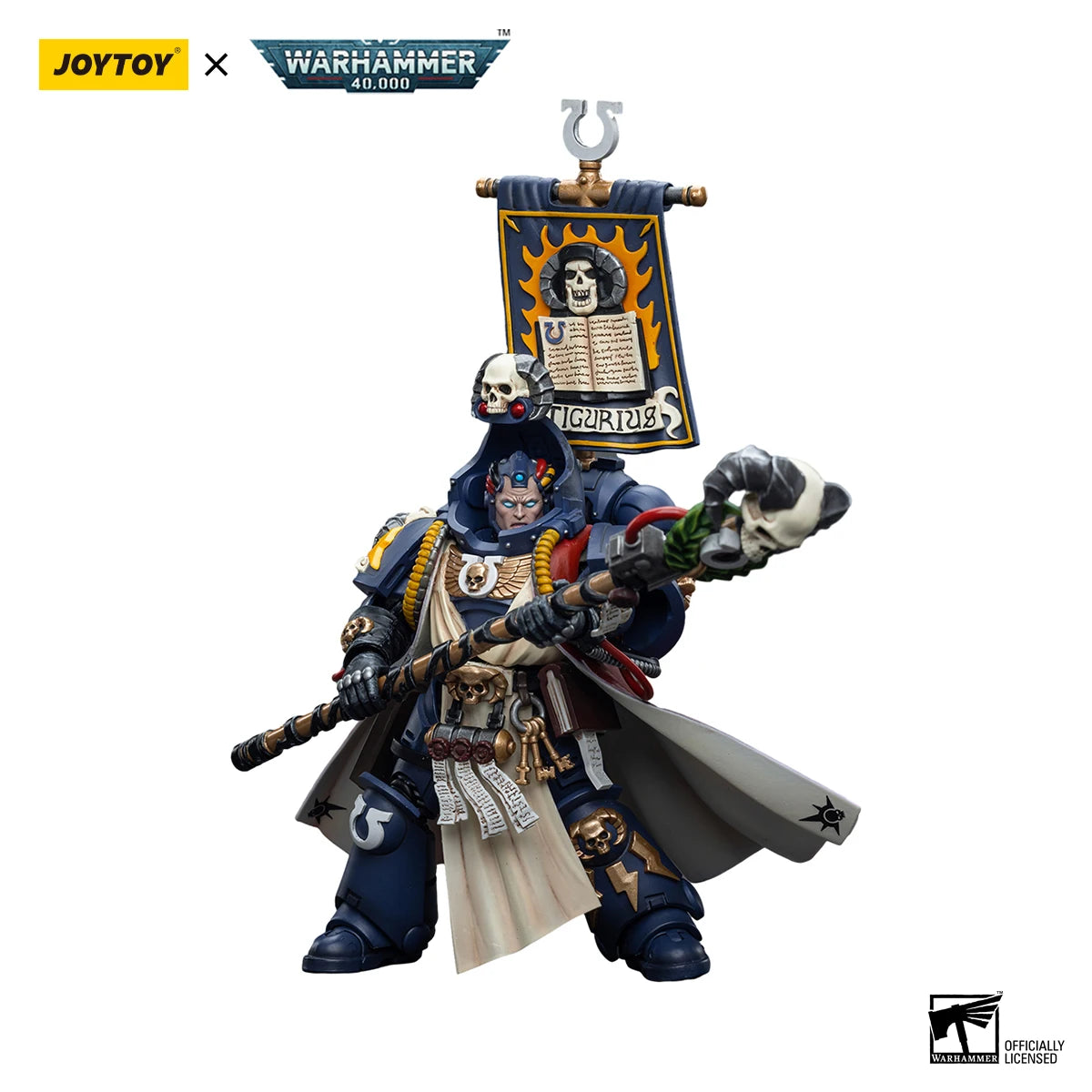 JOYTOY Warhammer 40K 1/18 Action Figure Ultramarines Chief Librarian Tigurius Anime Figures Toys Model