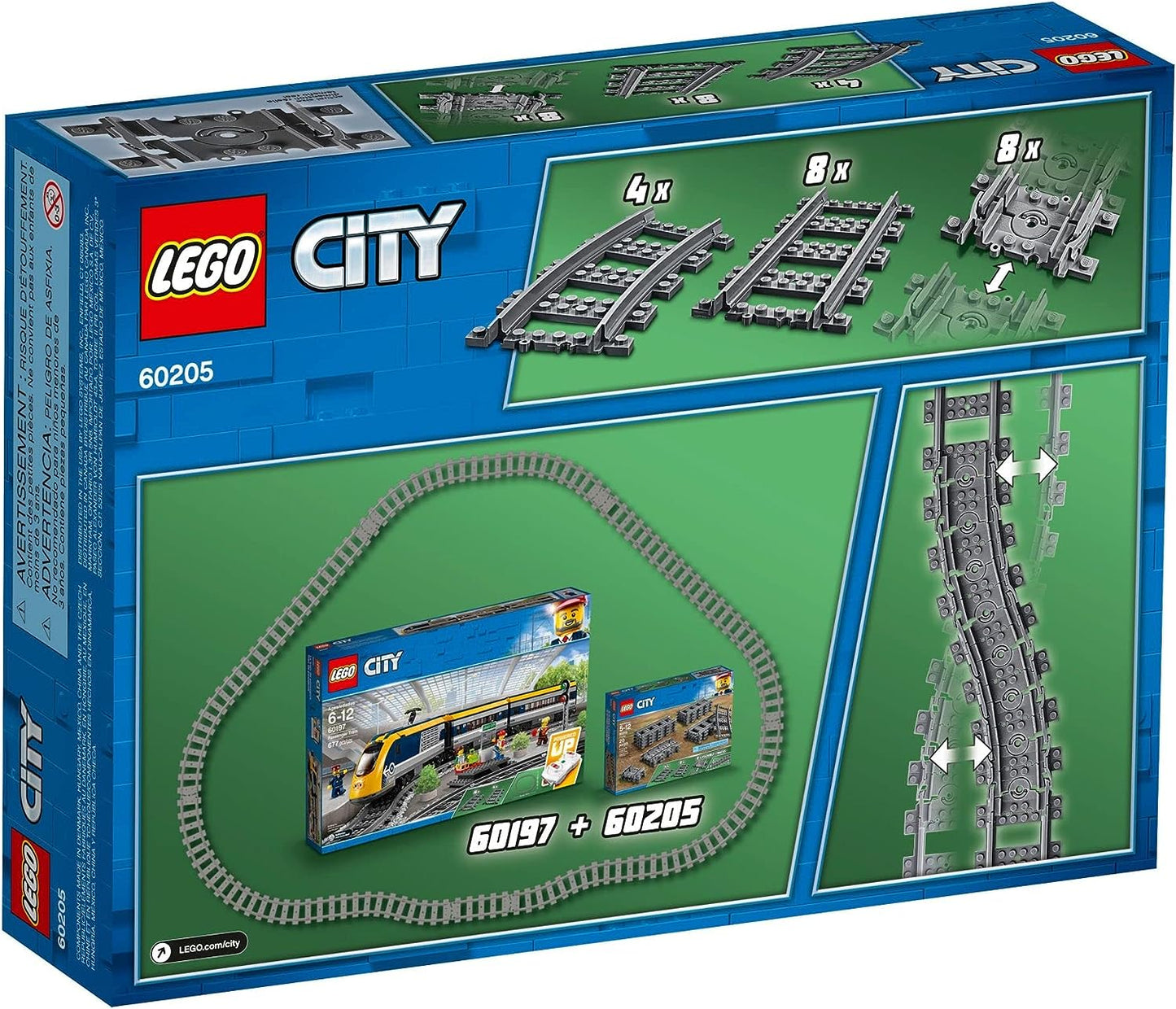 LEGO City Tracks - Train Track Expansion Set - Additional 20 Pieces Compatible W