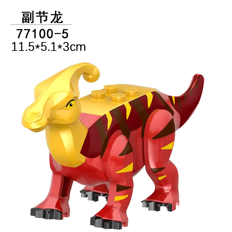 Jurassic World 3 Brutal Raptor Building Blocks Dinosaur Bricks Tyrannosaurus Indominus I-Rex Assemble Toy for Children