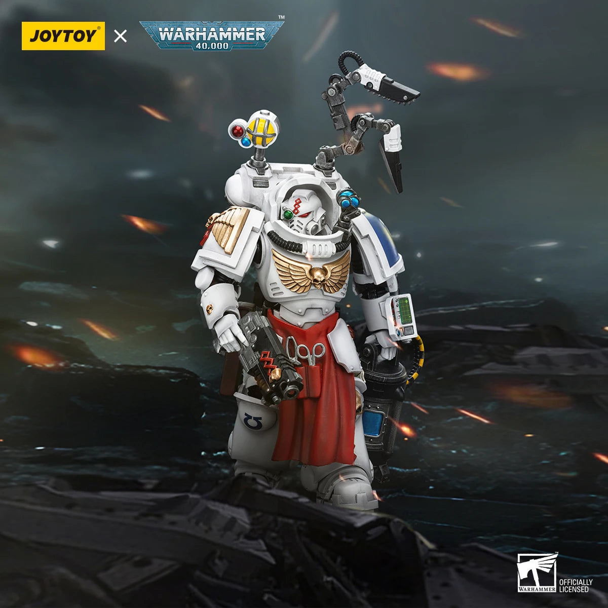 JOYTOY Warhammer 40K 1/18 Action Figure Uitramarines Apothecary Biologis Anime Figures Toys Model