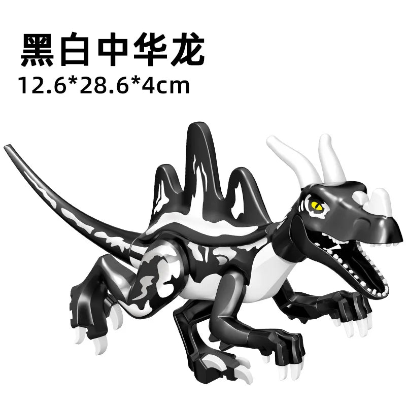 Jurassic World 3 Brutal Raptor Building Blocks Dinosaur Bricks Tyrannosaurus Indominus I-Rex Assemble Toy for Children