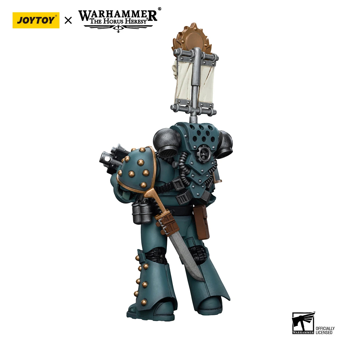 JOYTOY Warhammer 40K 1/18 Action Figure Sons of Horus MKIV Tactical Squad Legionary with Legion Vexilla Anime Figures Toys Model