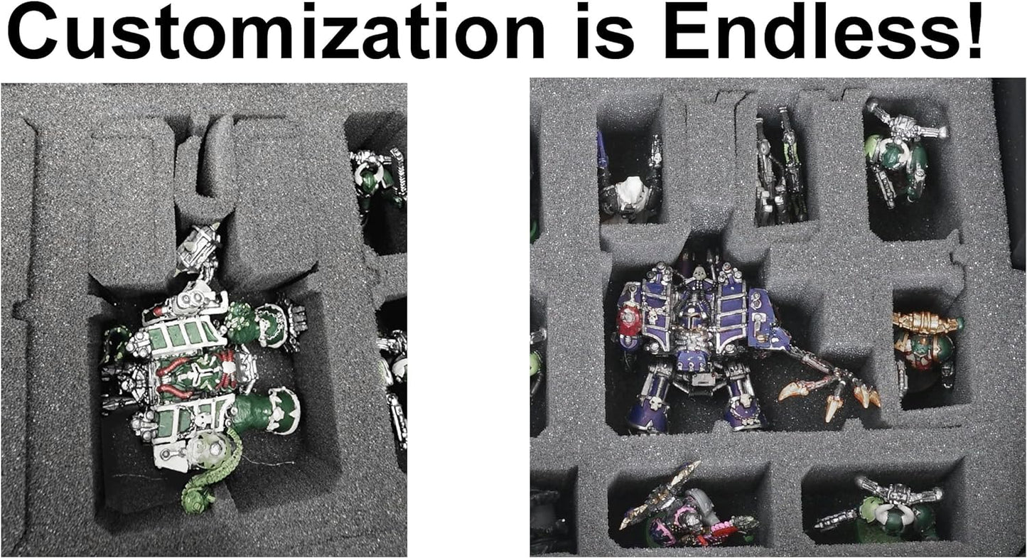Case Club 134+ Miniature Figurine Hard Shell Carrying Case - Fits Warhammer 40K,